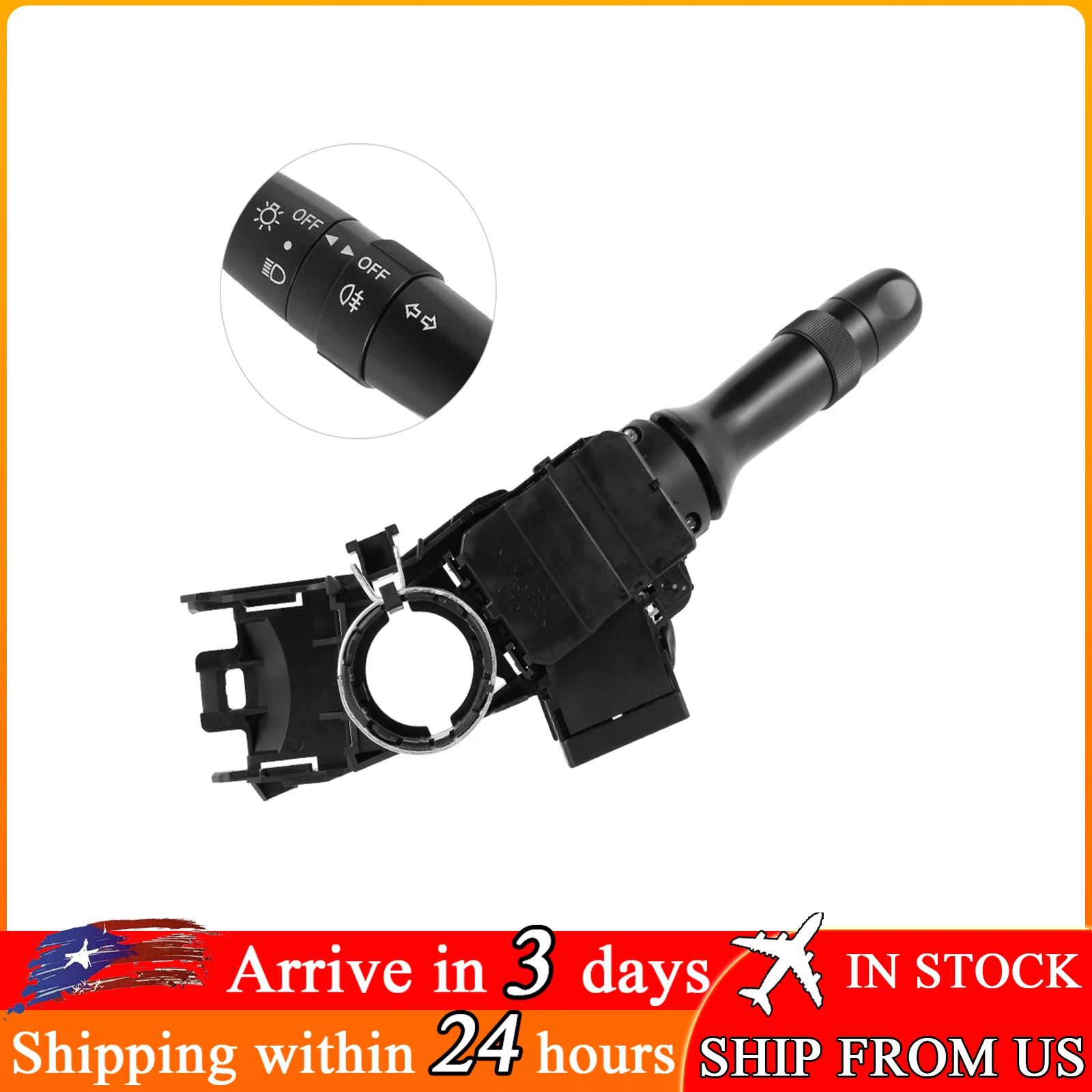 

2PCS New Compatible with C1 Compatible with 107 Compatible with Aygo Indicator Light Turn Lamp Switch Stalk Black 6253A0