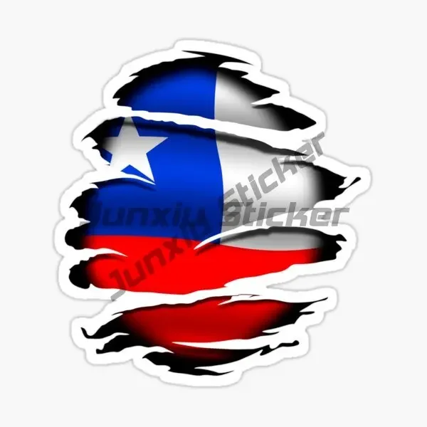 Chile Flag Butterfly Creative Sticker Bicycle Vinyl Motorcycle Camper Car Truck Helmet Racing Boat Wall PVC Decal Assecories