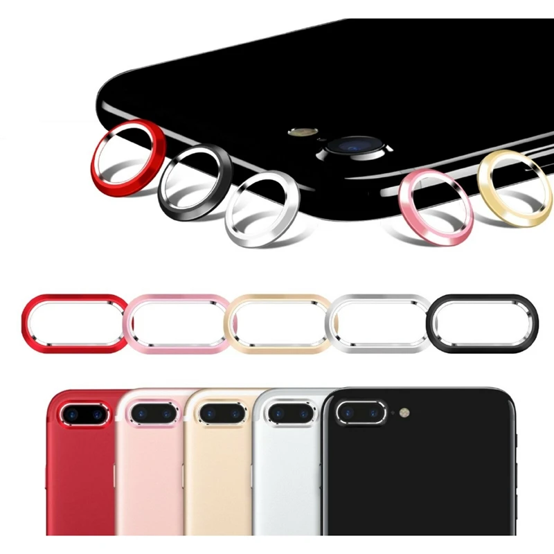 Metal Camera Guard Circle Lens Film Protector Case Bumper for iPhone 7 7Plus 8 8Plus X iPhoneX Anti-scratch Lens Protector Cover