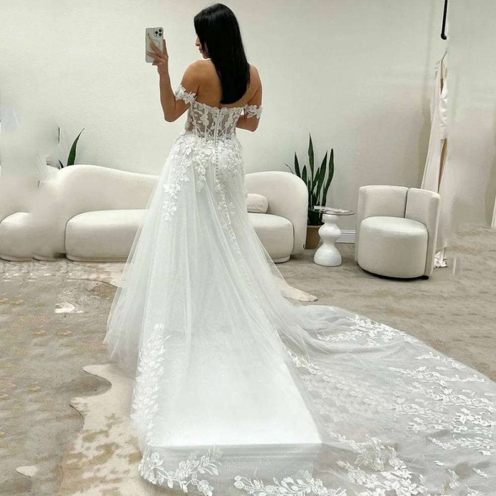 2024 Elegant A Line Women Wedding Dresses Popular Sexy Sleeveless Bride Gowns Mopping Length Princess Banquet Vestidos De Noivas