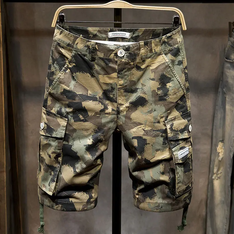 Summer Men's Cargo Shorts Bermuda Cotton High Quality Hot Sale Army Military Multi-pocket Casual Male's Tactical  X101