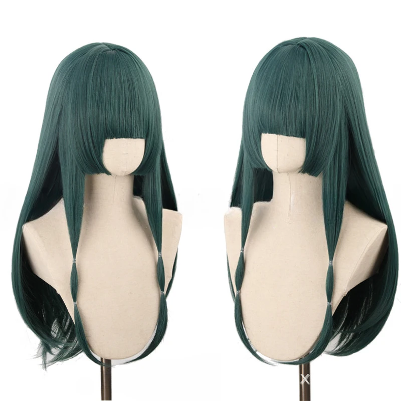 In Stock Maomao Cosplay Wig Anime  Apothecary Diaries Cosplay Accessories Blackish Green Long Hair Mao Mao Cosplay Wig +Wig Cap