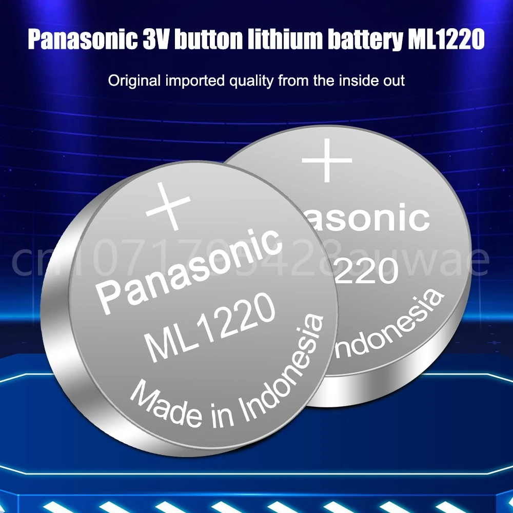 Panasonic Original Brand New Fresh ML1220 1220 3V 17mah One Single Lithium Rechargeable Coin Cell Battery