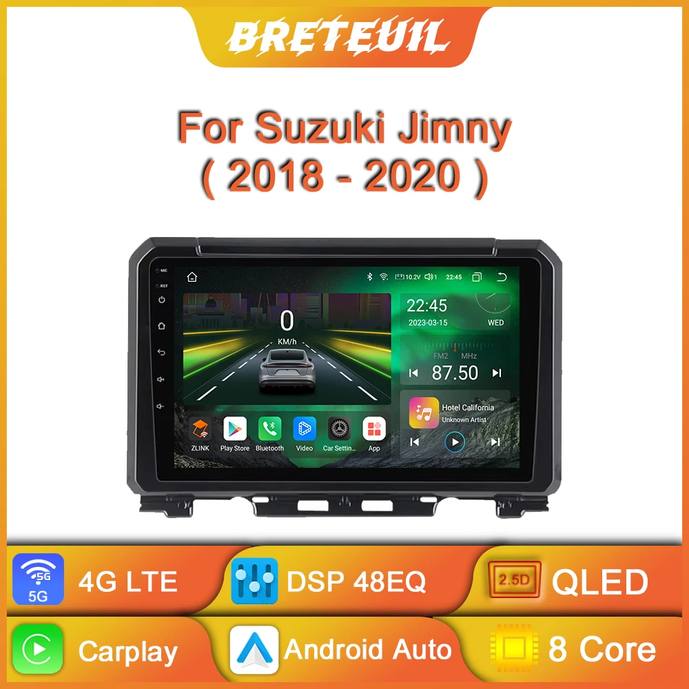 Для Suzuki Jimny 2018 2019 2020 2021 Автомобильное радио Android Мультимедиа Видеоплеер Навигация GPS Carplay Сенсорный экран Авто Стерео Интеллектуальная система