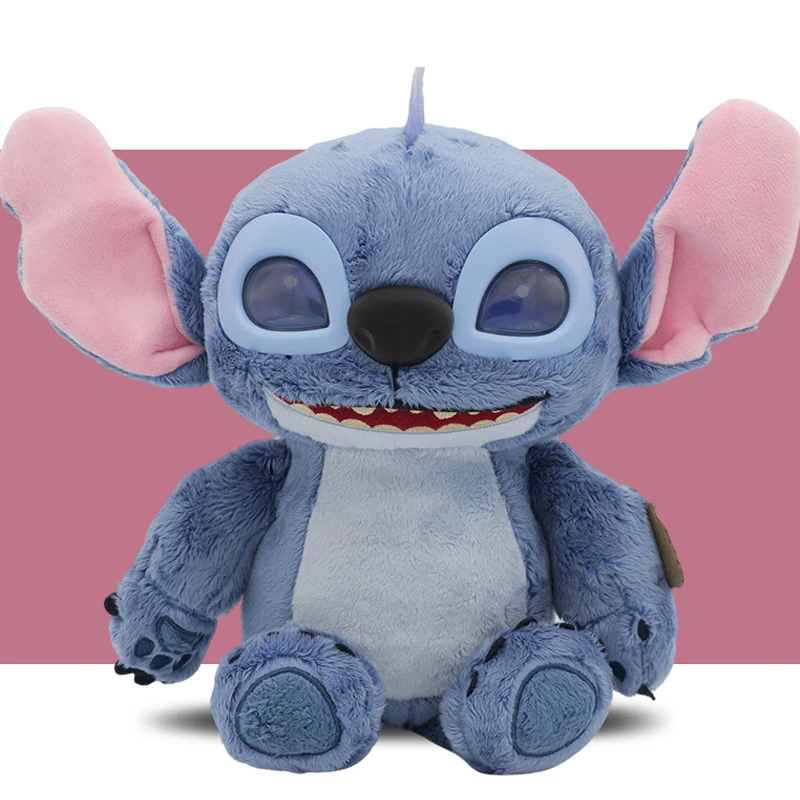 30CM Lilo e Stitch Disney Giocattoli di peluche elettrici Anime Farcito di Natale Kawaii Stich Doll Peluche Bambini Compleanno Giocattoli carini Regali
