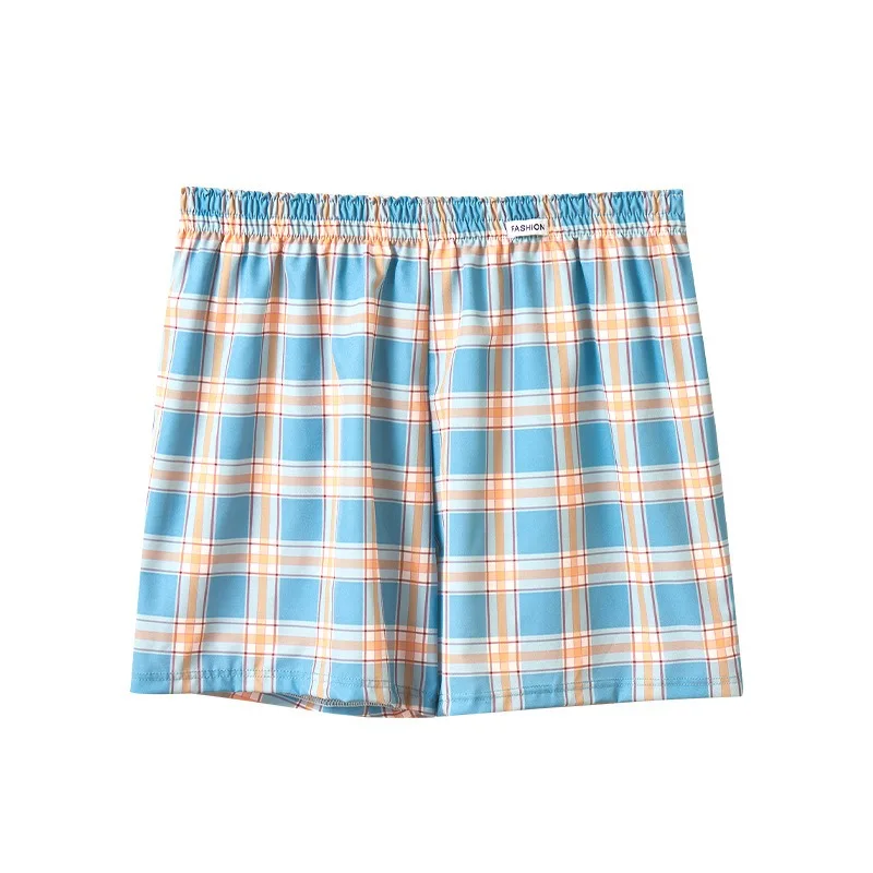 Celana Panjang Pria Motif Kotak-kotak, Celana Santai Longgar untuk Tidur, Celana Boxer Fashion untuk Berenang, Celana Pendek Rumah Lembut untuk Pria, Pakaian Dalam, Pakaian Pantai, Celana Dalam Datar