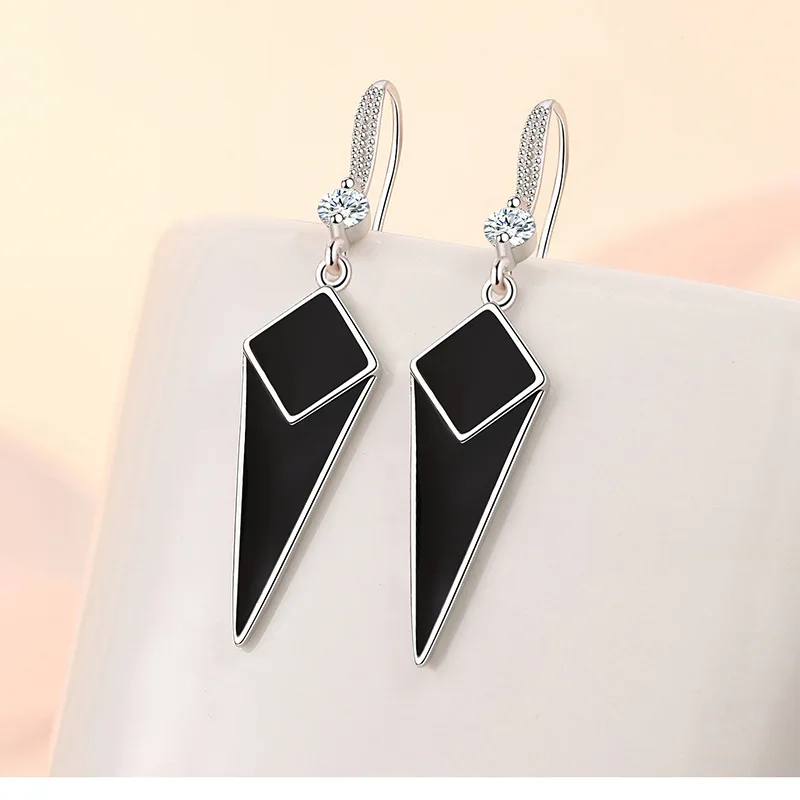 Buyee 925 Sterling Silver Long Dangle Earring for Woman Girl Excellent Fashion Light Acrylic Fine Jewelry Earring