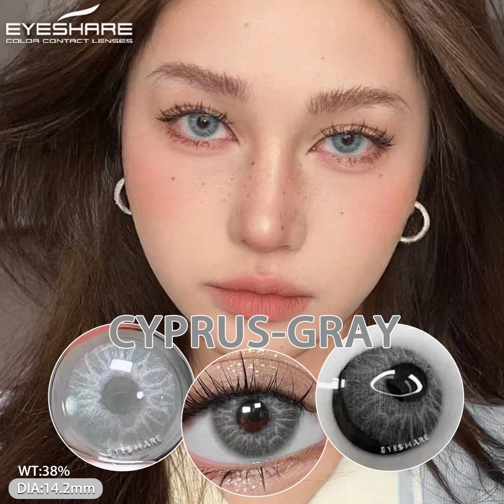 EYESHARE Color Contacts Lenses for Eyes 2pcs Gray Contacts Lenses Blue Contact Beautiful Pupil Colorful Makeup Green Lenses