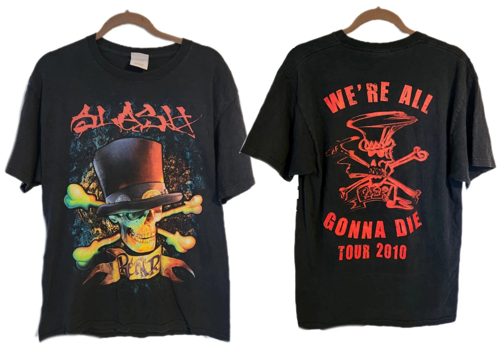 

Футболка Slash Tour 2010 в винтажном стиле Summr 2025 года, круглый вырез из чистого хлопка, мужская и женская