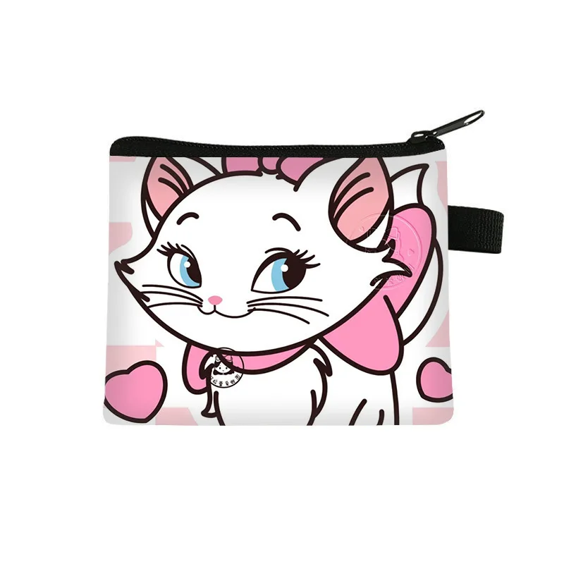 Disney Cartoon Marie Cat Children Wallet Figure Marie Kawaii Large Capacity Storage Bag The AristoCats Kids Gifts