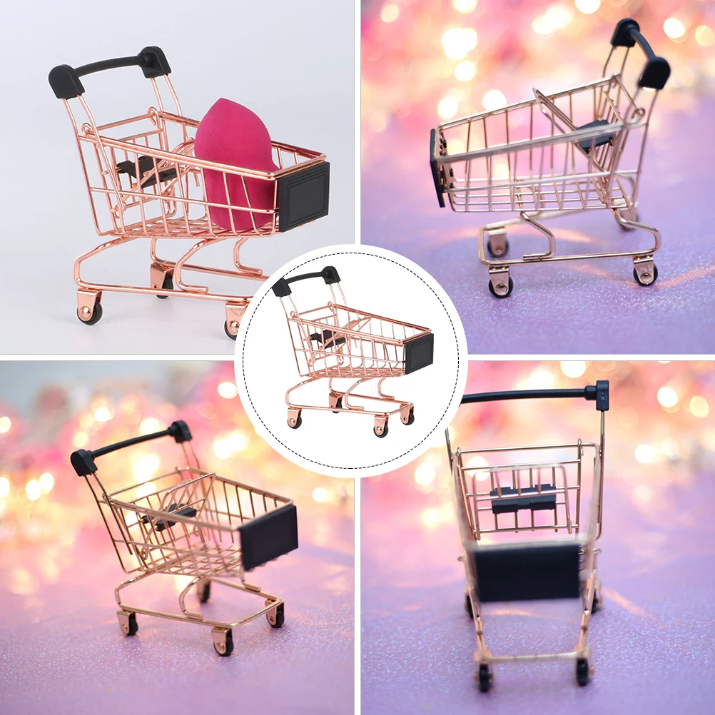 Shopping Cart Miniature Food Miniatures Baby for Dolls Trolley Wagons Toy Kids Play House Crafts Items Things Minis