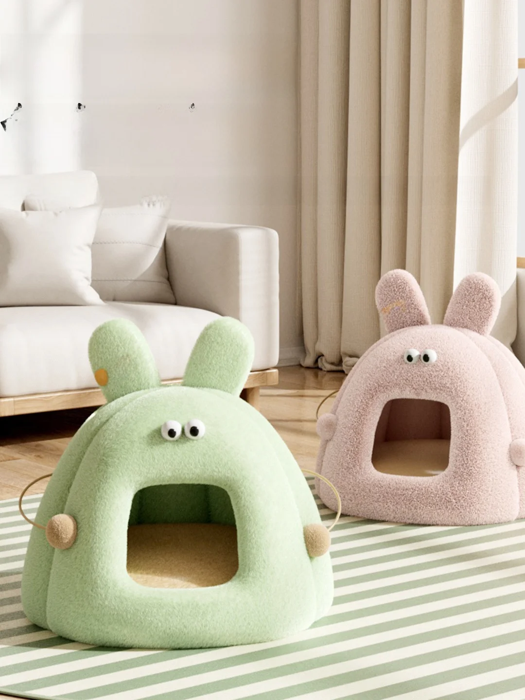 

Thiened Rabbit Castle Bed Winter Warm Pet S Sofa Universal for s And Dogs Removable Cover Plu Material