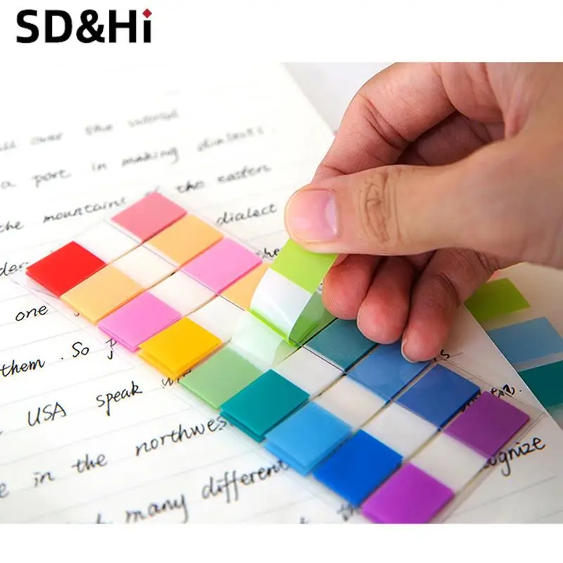 180pcs=1 Sheet Stickers Stationery Transparent Sticky Notes Page Markers Book Tabs Index Sticky Notes Bookmarks Memo Pad Notepad