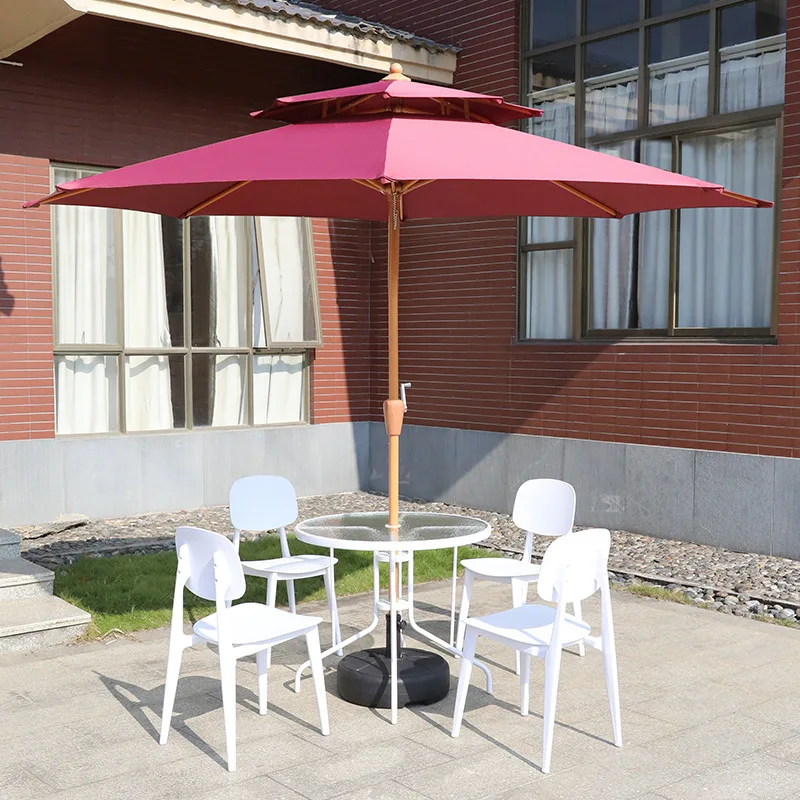 Outdoor Garden Outdoor large sun Central column Balcony table and chairs Parasol