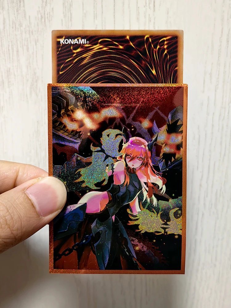 50 Stuks Yugioh Gevangene Prinses Van Vruchtbare Vlammen Kaart Mouwen Yu-Gi-Oh! Ocg Trading Card Holografische Glans Beschermhoes