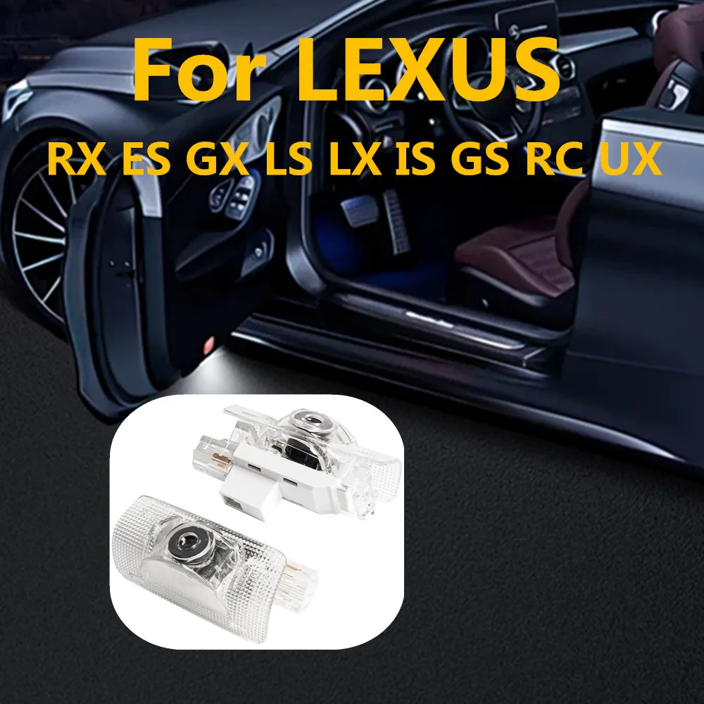 2X светодиодный автомобильный дверной светильник Ghost Shadow, приветственный логотип, проектор, аксессуары для LEXUS IS F IS250 IS300 IS350 UX UX300h UX260h UX200 ES 2X светодиодный автомобильный дверной светильник Ghost Shadow, приветственный логотип, проектор, аксессуары для LEXUS IS F IS250 IS300 IS350 UX UX300h UX260h UX200 ES