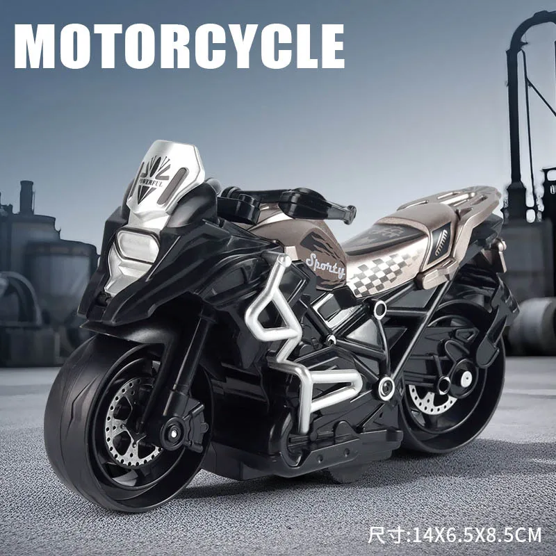 Jouet pour enfants modèle Simulation personnalité Cool de moto jouets garçon retirer voiture jouet glisse moto cadeaux d'anniversaire
