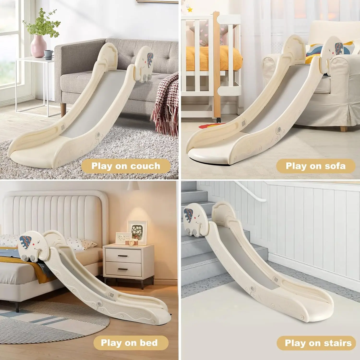 Couch Slide for Toddlers 1-3, Kids Baby Toddler Slide Indoor Playset, Kids Slide Indoor for Couch Sofa Bed Stair(Big)