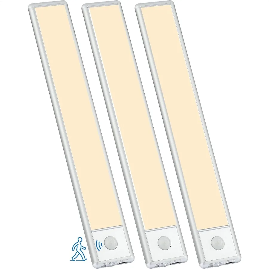 Sob a barra de luz de iluminação do armário 12 polegadas branco quente 3Pack