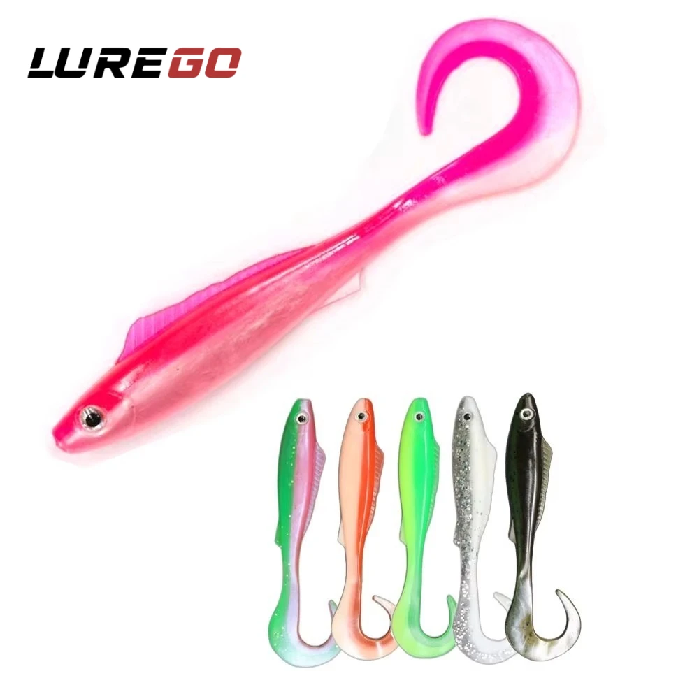 5 Stück 3D Curly Tail Grub – Dynamischer & realistischer Gummiköder – Zweifarbige Augen – 9,4 cm 4 g – Finesse-Angeln für Salz- & Süßwasser