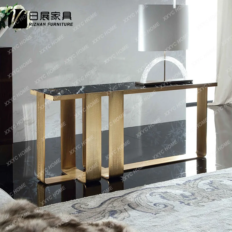 XX  light luxury simple marble entrance table living room sofa partition table villa model room