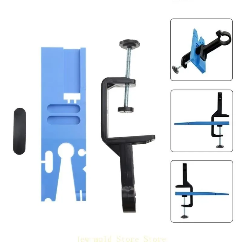 

Professional Multi-Function Bench Pin with Adjustable V-Slot & C-Clamp Plastic Workbench Tool for Jewelry Making Sawing Drilling