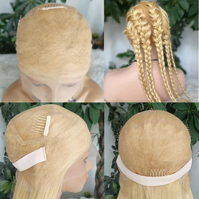 Rambut Manusia Kepadatan 180% 613 Wig Renda Penuh Pirang untuk Wanita Rambut Vietnam Renda Transparan Pra-dipetik Ujung Penuh 16-24 Inci