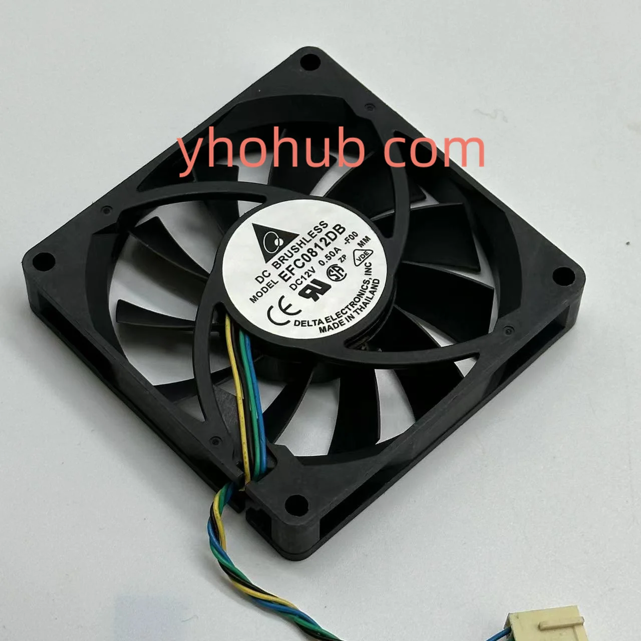 دلتا للإلكترونيات FFB0948SHE F00 تيار مستمر 48 فولت 0.30A 90x90x38 مللي متر 3 أسلاك خادم مروحة التبريد