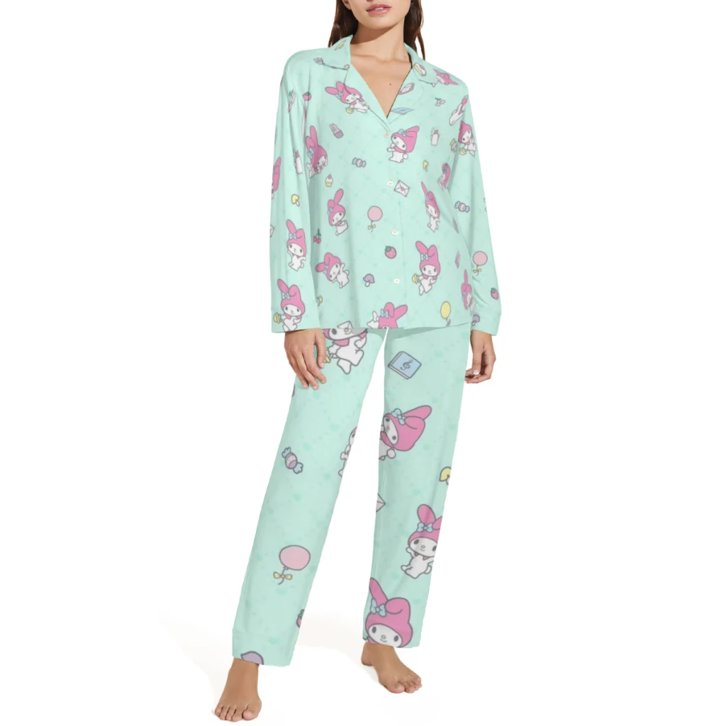 Pijama blanco Sanrio, patrones seleccionados de Minso, estilo lindo