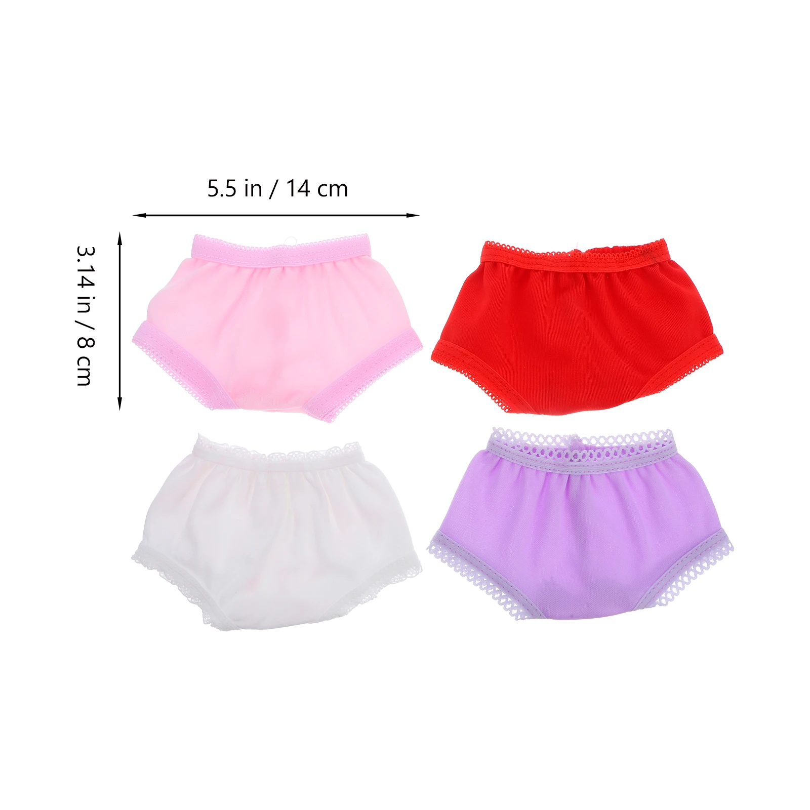 4 stuks ondergoed 18 inch fantasiespel benodigdheden willekeurige stijl felle kleur accessoires fantasiespel speelgoed slipje