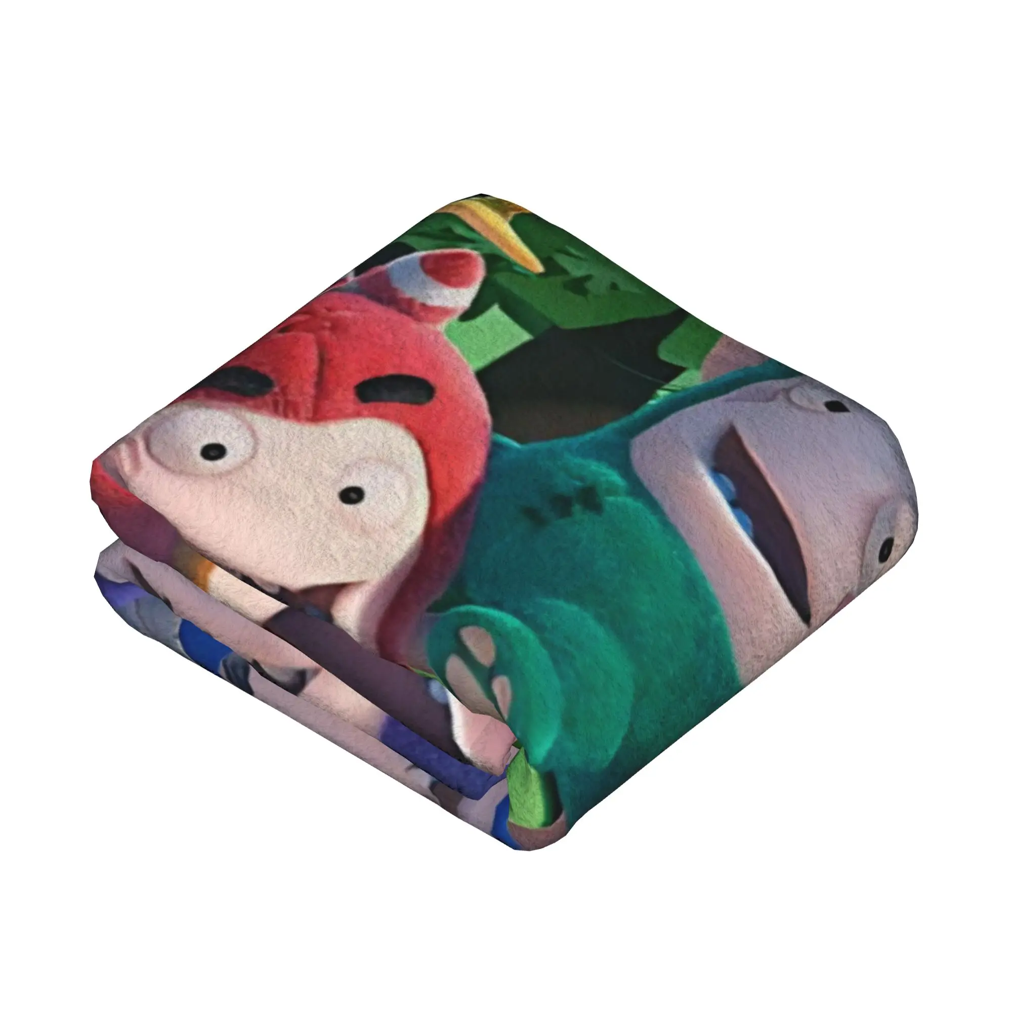 Oddbodse Animated Knitted Blankets Fuse Pogo Bubbles Jeff Slick Zee Lulu Flannel Throw Blanket Bedding Couch Soft Warm Bedspread