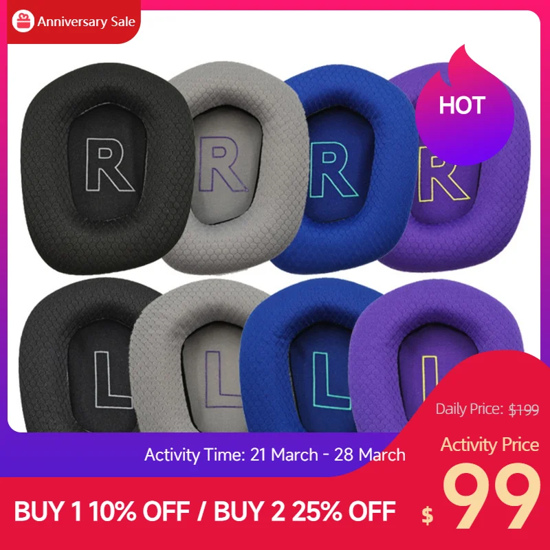 Запасная детская наволочка для Logitech G733 G335, Беспроводная игровая гарнитура Lightspeed