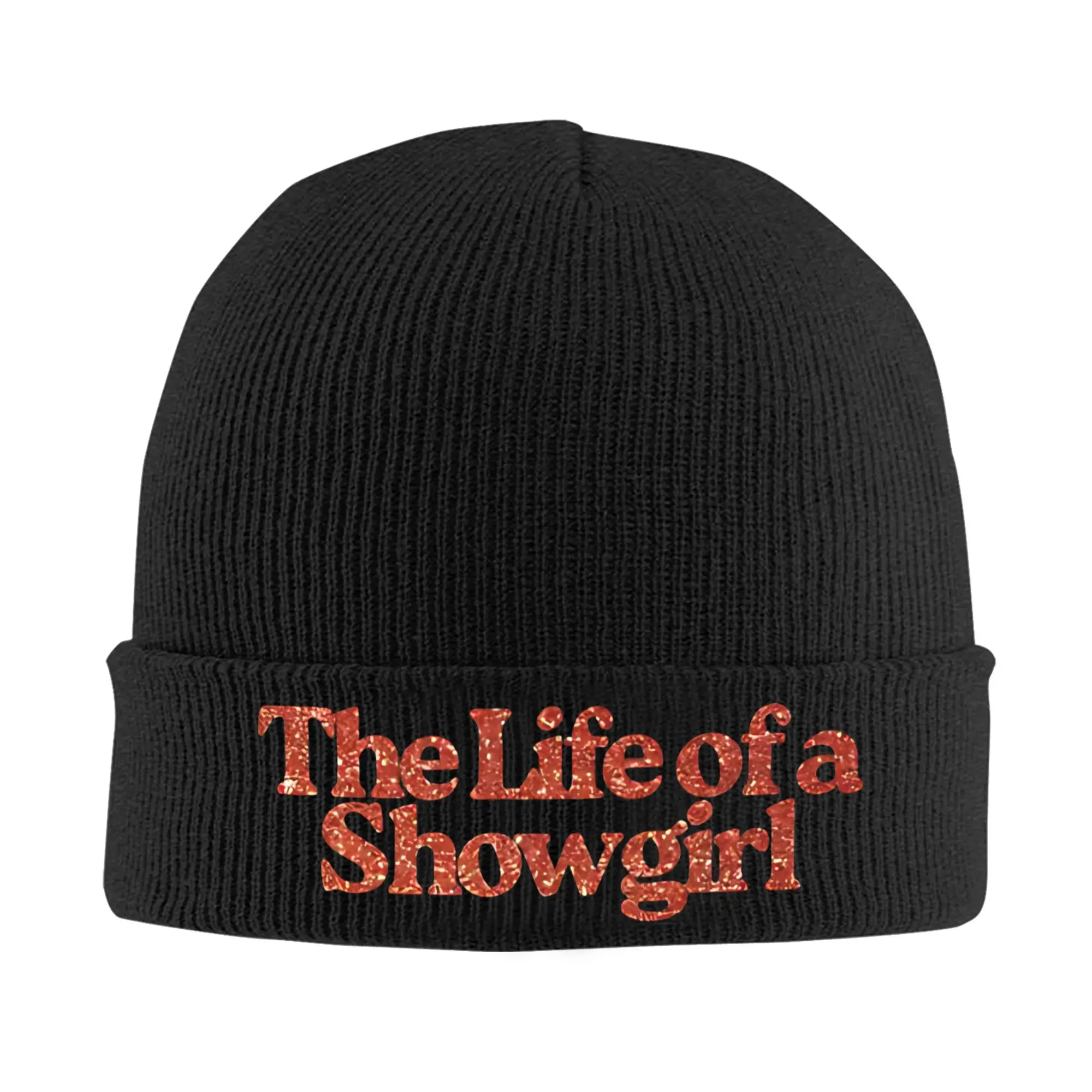 

Шапки-бини с логотипом The Life of a Showgirl, шапки с капюшоном, унисекс, модная вязаная шапка для взрослых, осенне-зимняя шапка с графическим рисунком, шапки с запахом на голову