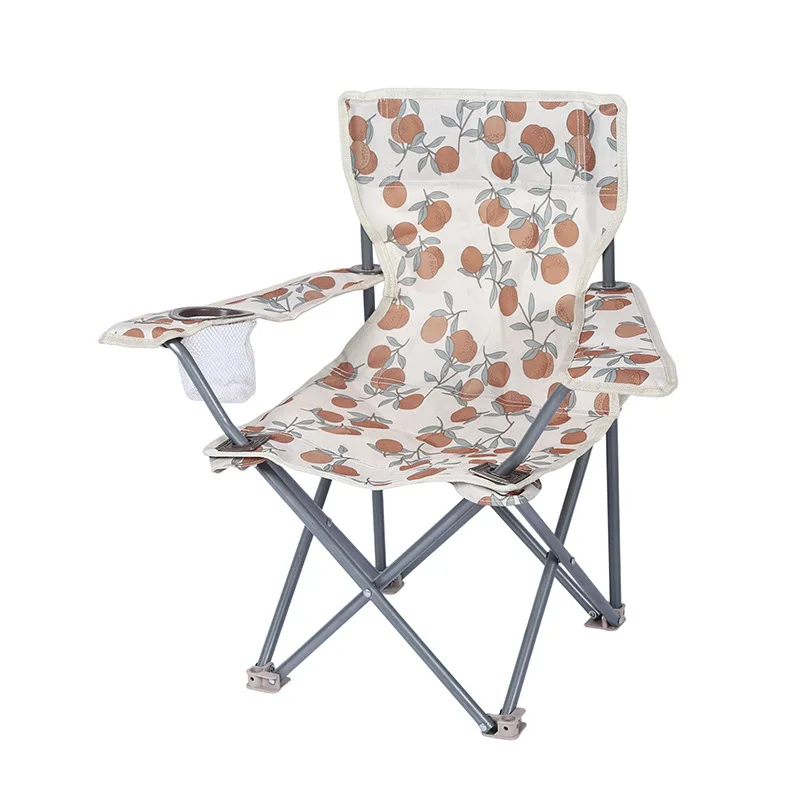 

Outdoor folding fishing stool balcony portable beach storage convenient armchair beach