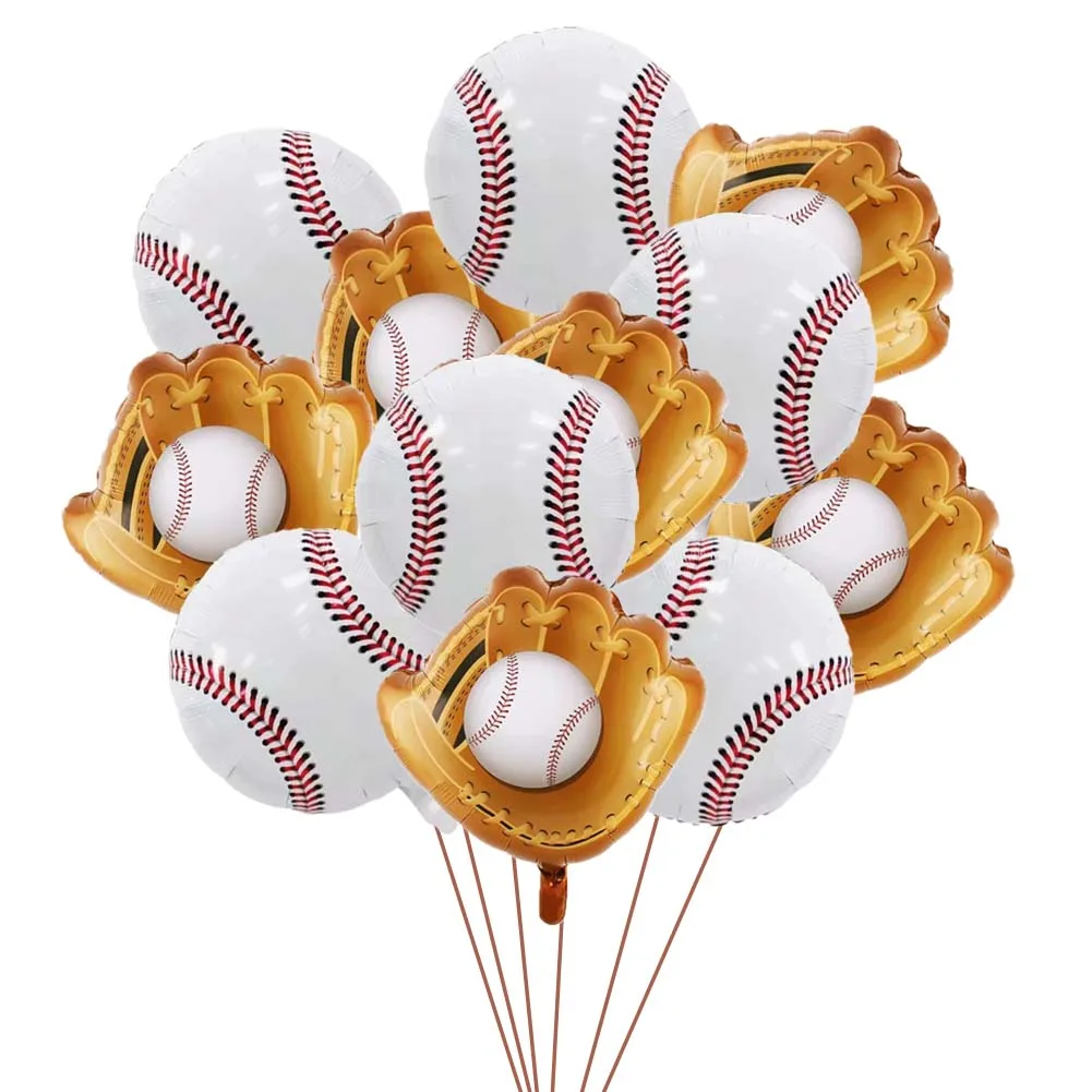 12pcs baseball Balloons football for Happy Birthday Party Decorations Kids Boy gifts Ball Game Theme Party Balloon Supplies