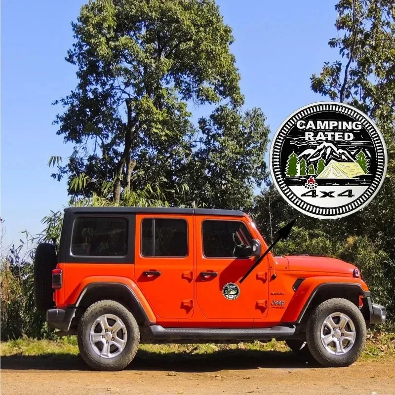 3D Round Offroad Camping 4x4 Vinyl Car Stickers Decals for Auto Body Decor