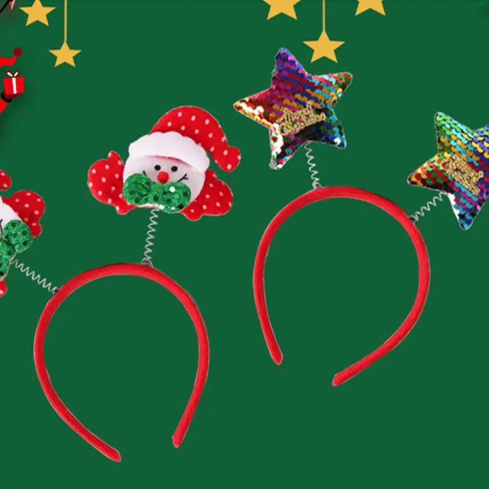 Cute Lovely Elk Adult Antlers Christmas Tree Christmas Hair Band Christmas Decoration Cartoon Headband Fashion Hair Hoop