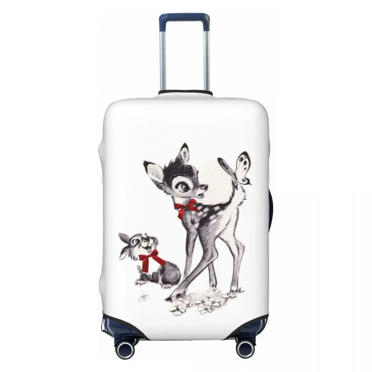 

Custom Cartoon Bambi Anime Luggage Cover Elastic Travel Suitcase Protective Covers Fits 18-32 Inch