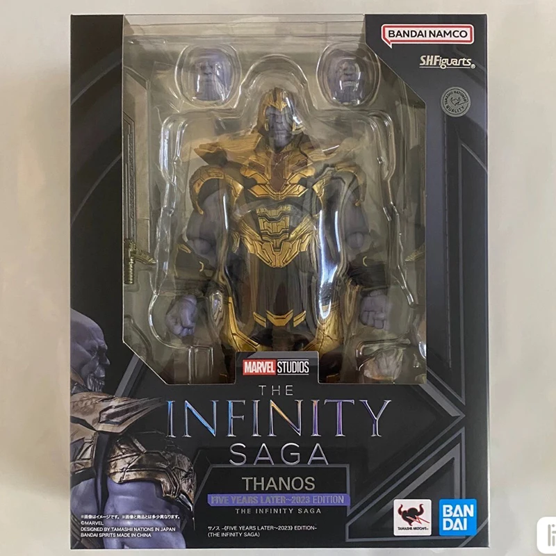 Original Bandai S.H.Figuarts Marvel Universe Thanos Endgame Rebirth Edition Infinity Legend Action Figure Collection Toy Gift