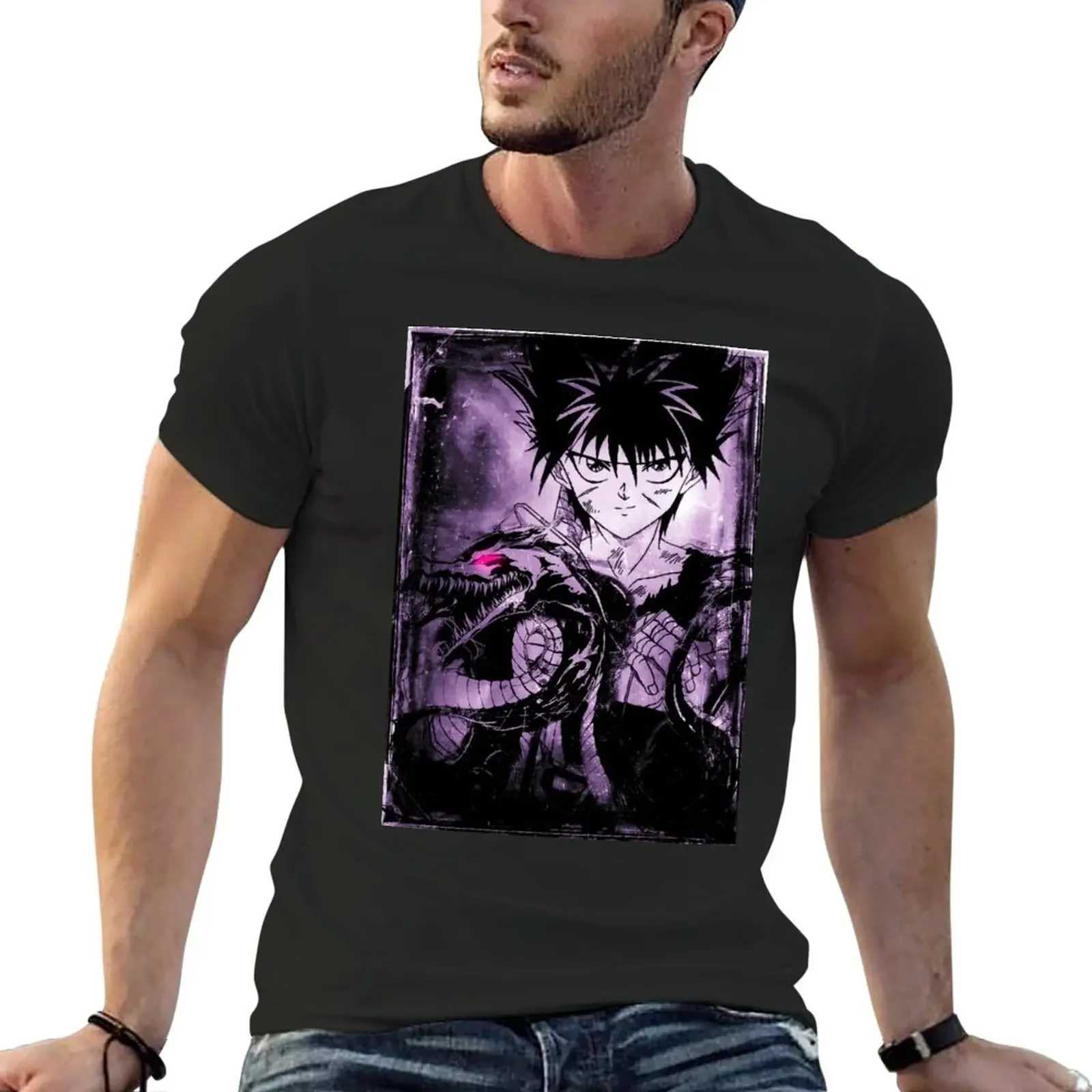 

yuyu hakusho hiei dark dragon T-Shirt Blouse blacks shirts graphic tees mens t shirt