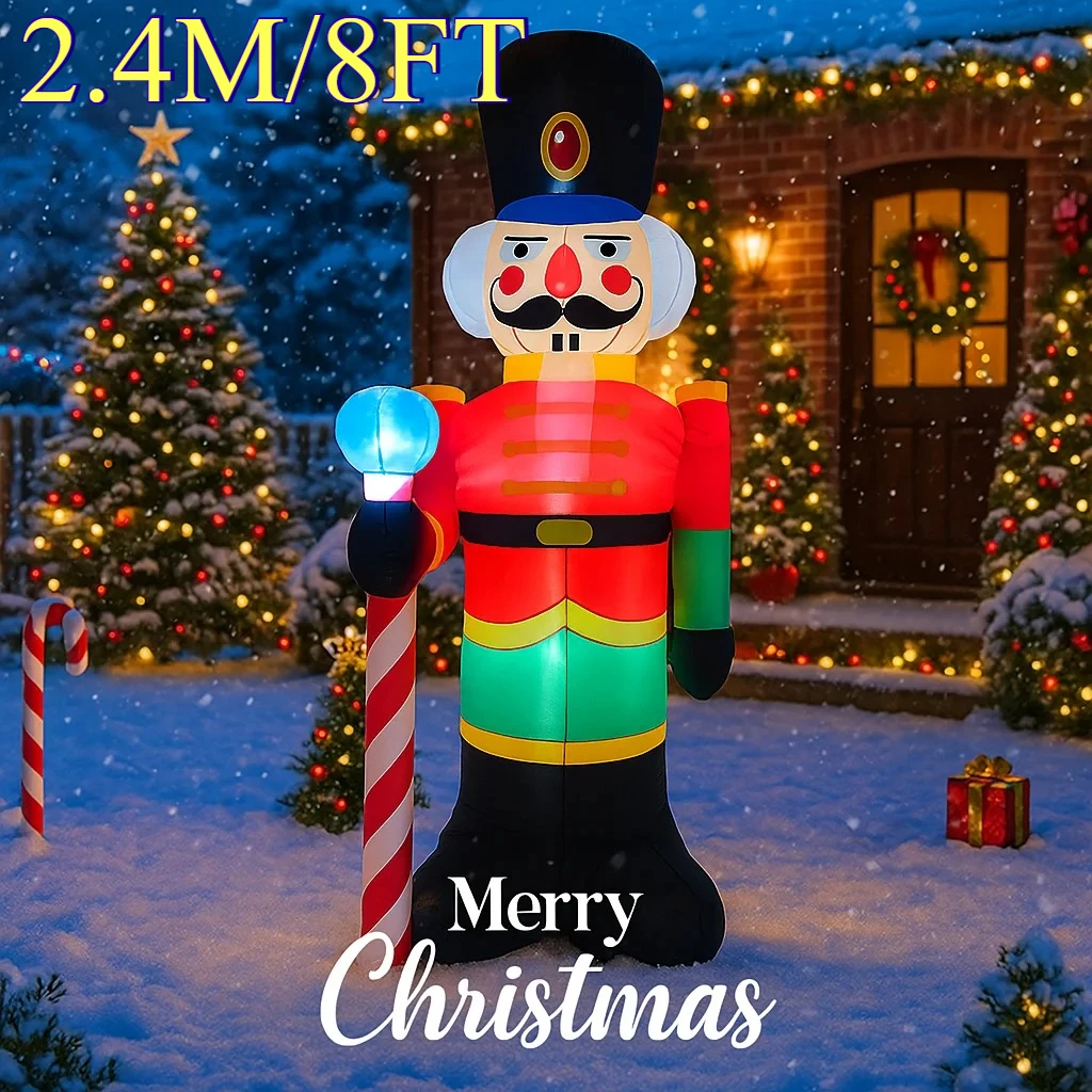 2.4M/8FT Christmas Nutcracker - Xmas Outdoor Lighting Decorations review and price