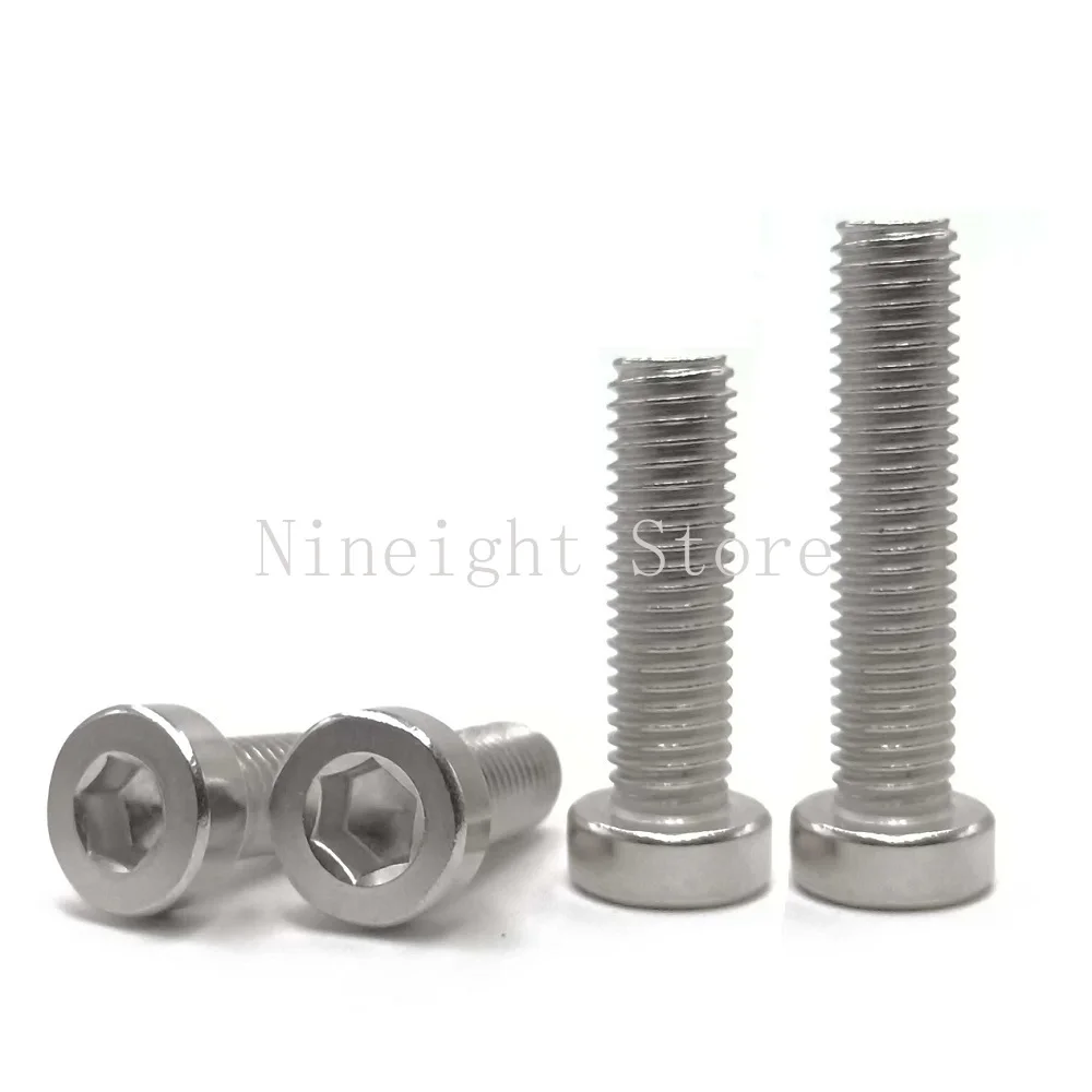 2-50pcs M2-M10 304 stainless steel  DIN7984 Hex Hexagon Socket Thin Low Short Profile Head Allen Cap Screw