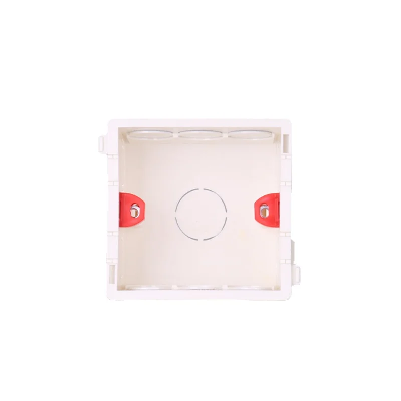 EU standard size switch socket installation box,adjustable hidden wall internal installation bottom box, power socket wiring box