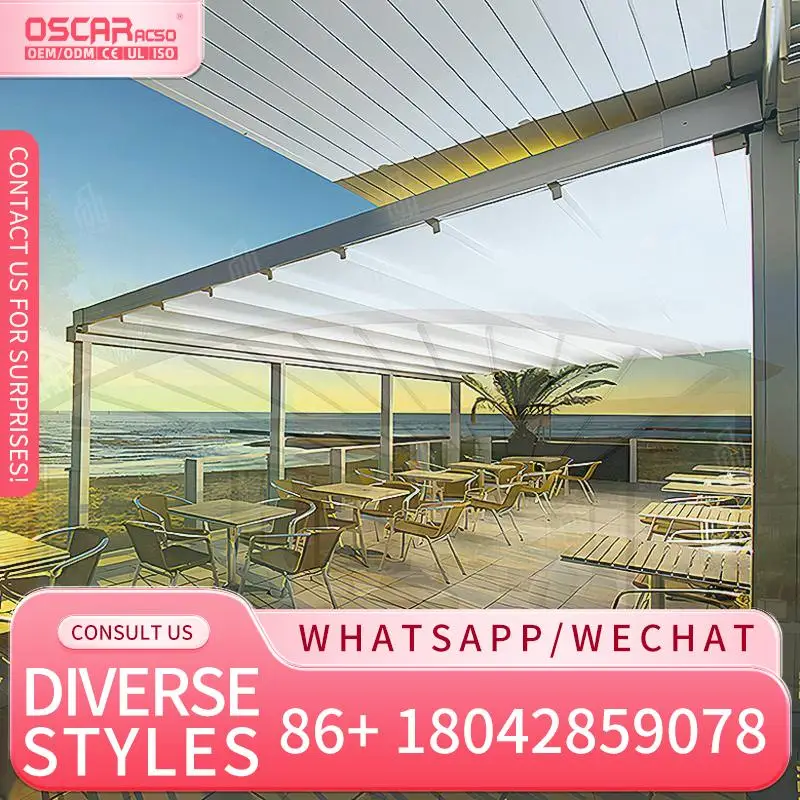 

Motorized Retractable Outdoor Canopy High quality Roof for Garden Patio Balcony Retractable Canopy Pergola