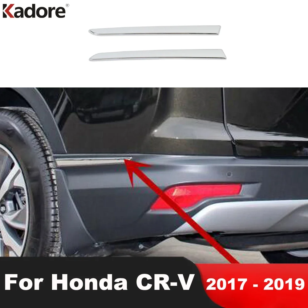 

Угловая накладка на задний бампер для Honda CRV CR-V 2017 2018 2019, хромированная защитная накладка на задний бампер автомобиля, аксессуары для рамки