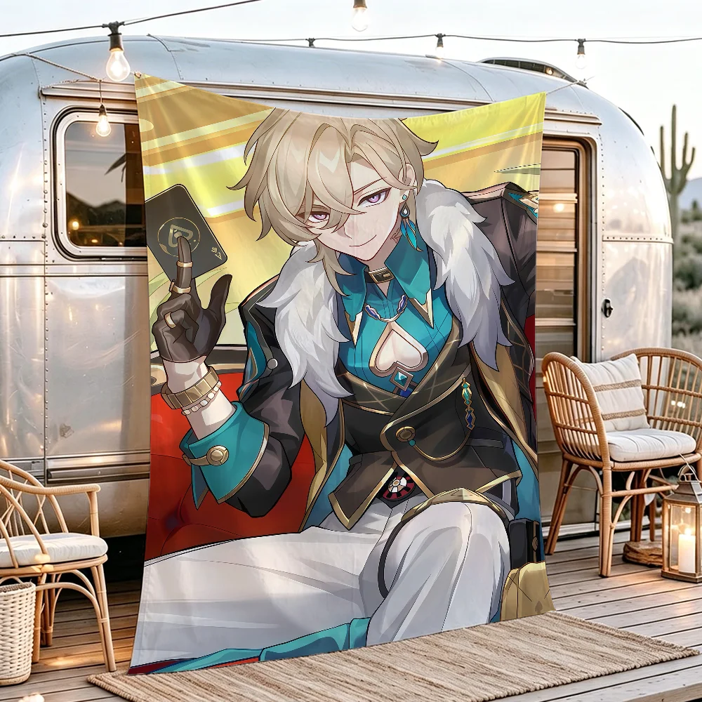 Aventurine Game Honkai Star Rail flag Tapestry Room Decoration Wall Hanging Aesthetic Bedrooms Advertising Banner