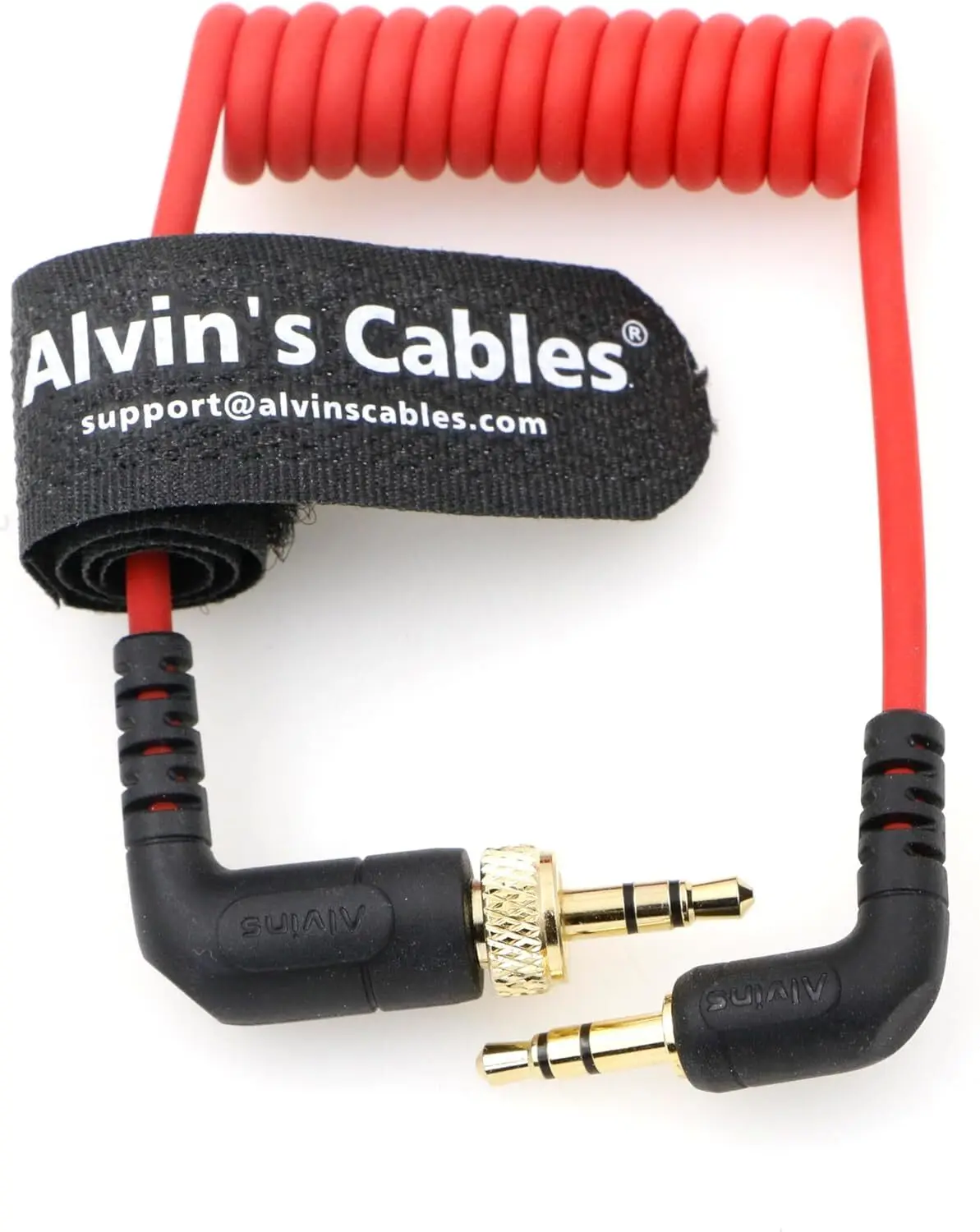 Alvin's Cables Locking 3.5mm TRS to 3.5mm Audio Cable for Sennheiser Deity TC-1 Right Angle TRS for DSLR| Mirrorless Camera