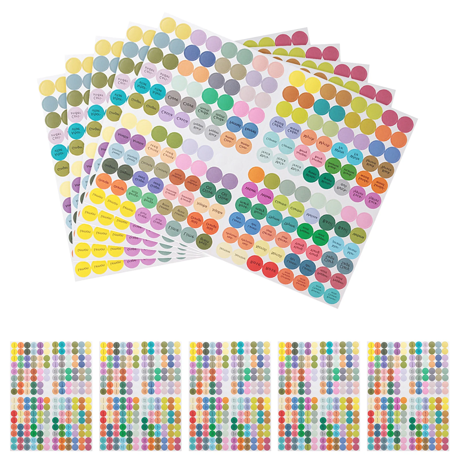 

10Pcs Colorful Adhesive Round Bottle Labels for Essential Oil Jars Kitchen Seasoning Stickers Packaging Tags for Organizing