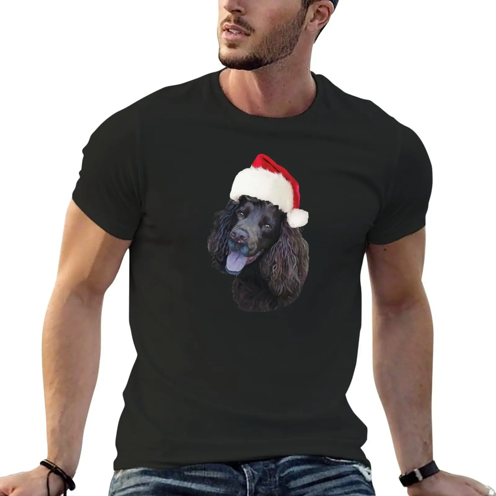 Christmas Cocker T-Shirt aesthetic clothes quick-drying tops blanks sweat shirts, men