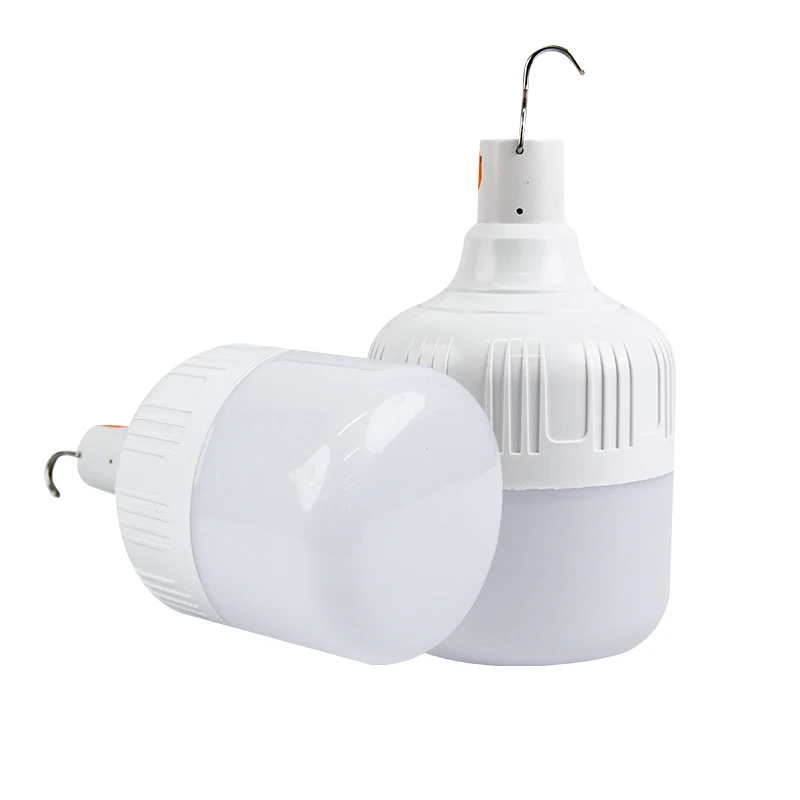 Faretti a Led con lampadina ricaricabile USB per luci da giardino per esterni impermeabile comoda tenda di emergenza con illuminazione notturna a gancio